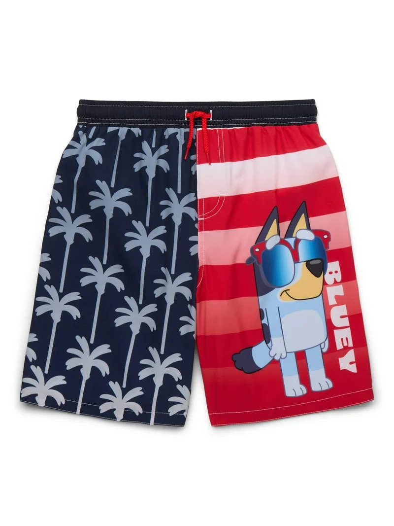 Bluey Boys’ Graphic Swim Trunks with UPF 50+, Sizes 4-12 | Walmart (US)