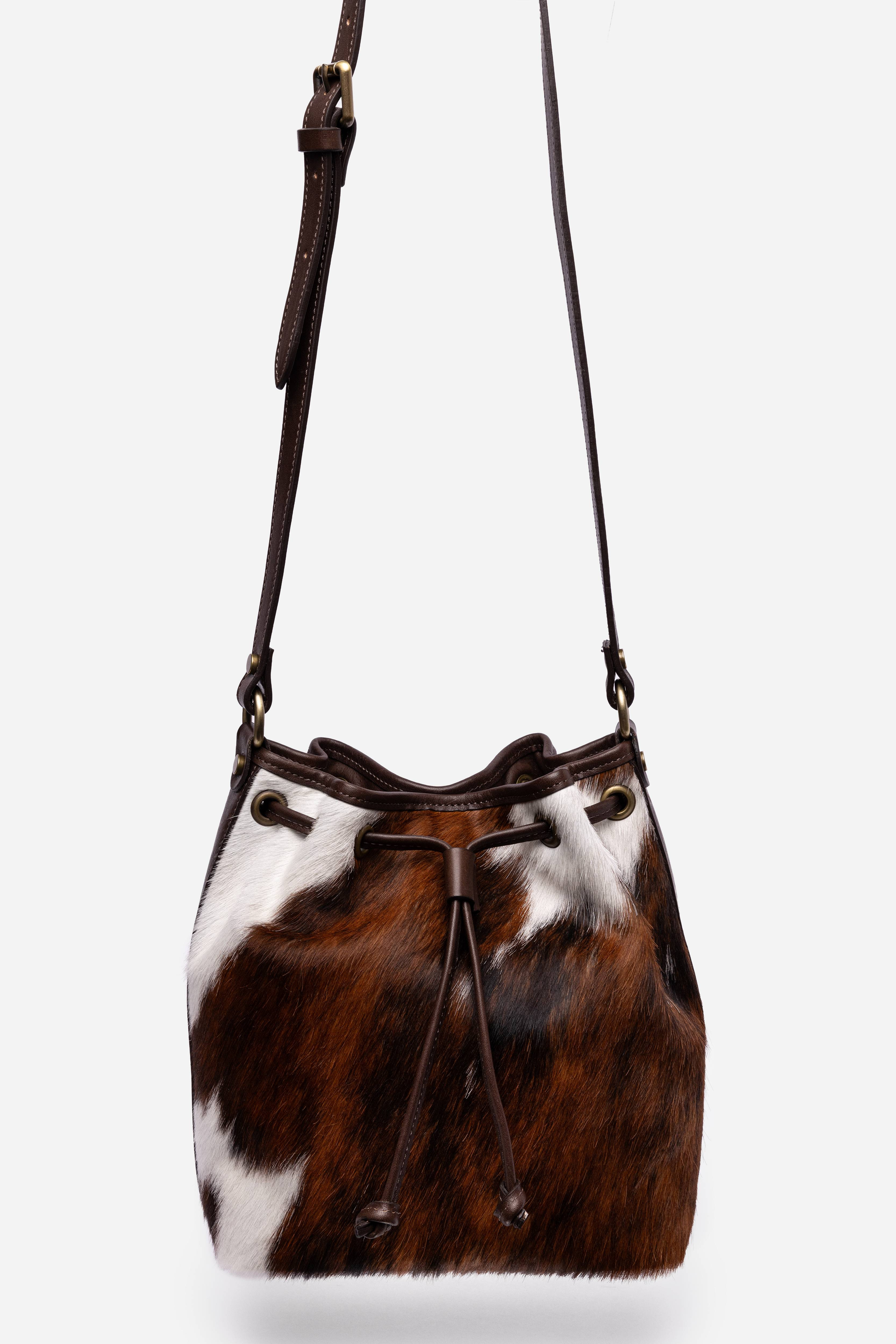 ITALIAN CALF HAIR CINCH CROSSBODY BUCKET
                                
                       ... | Johnny Was