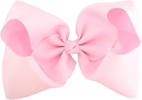 8 Inch Extra Large Grograin Ribbon Hair Bows Alligator Clips for Girls Teens Women | Amazon (US)