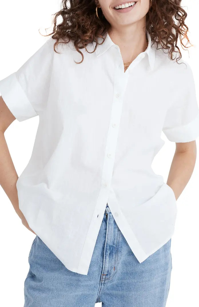 Madewell Courier Pintuck Back Shirt | Nordstrom | Nordstrom