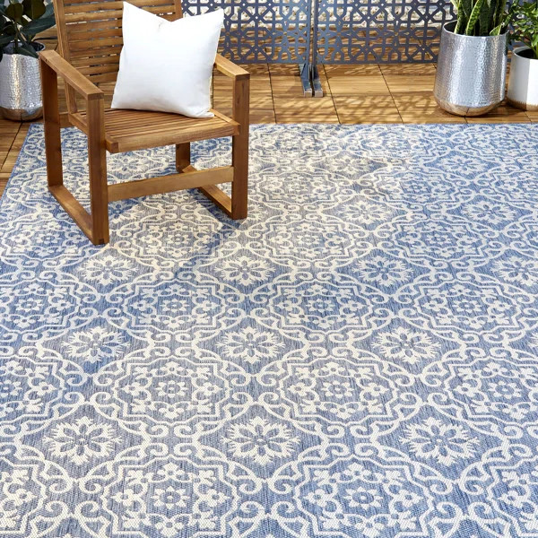 Nicole Miller New York Patio Country Danica Geometric Indoor/Outdoor Area Rug | Wayfair North America