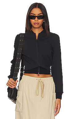 Splits59 Supplex Bomber Jacket in Black from Revolve.com | Revolve Clothing (Global)