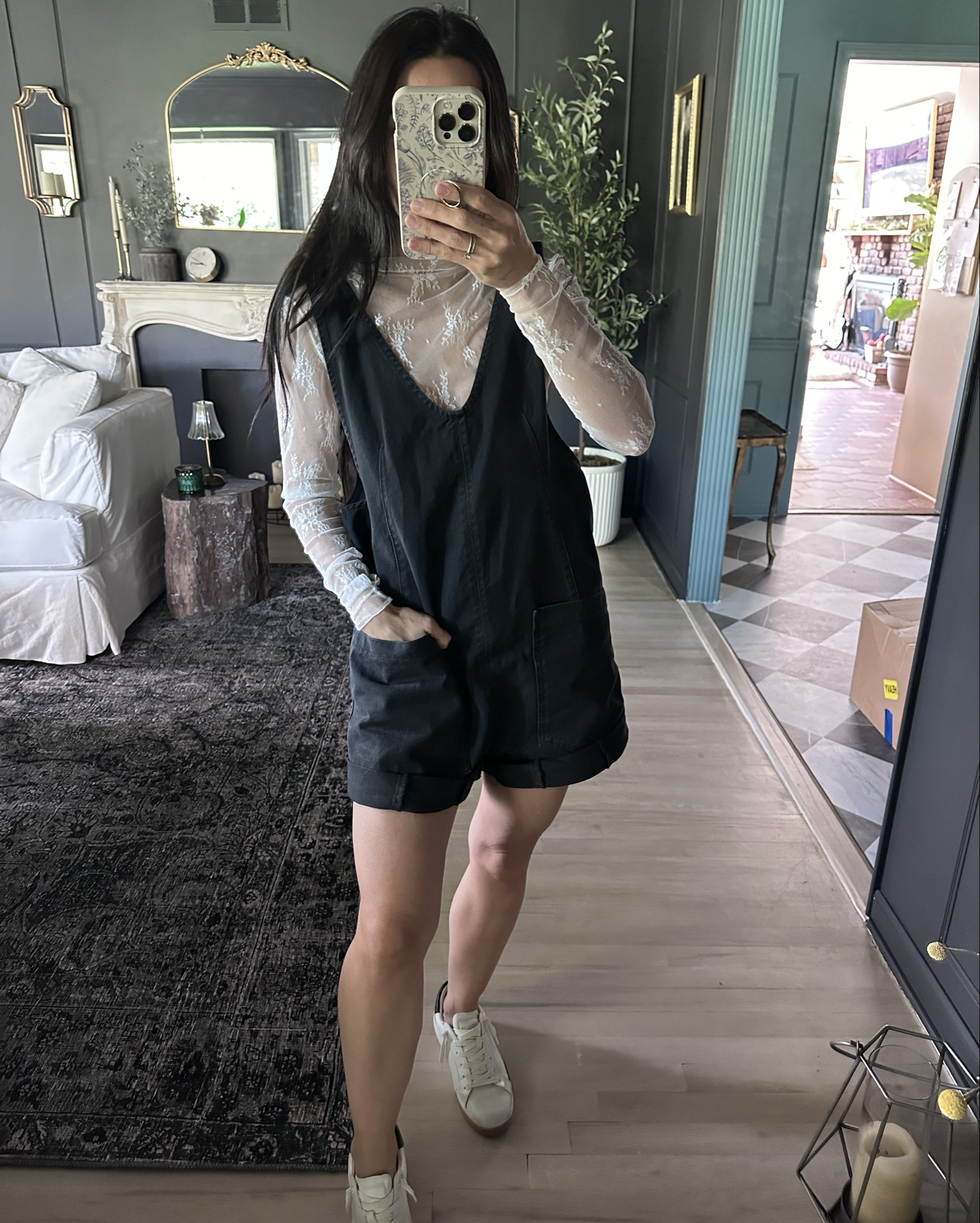 Free people shortalls paired with an Amazon lace top 👌🏼

#LTKstyletip