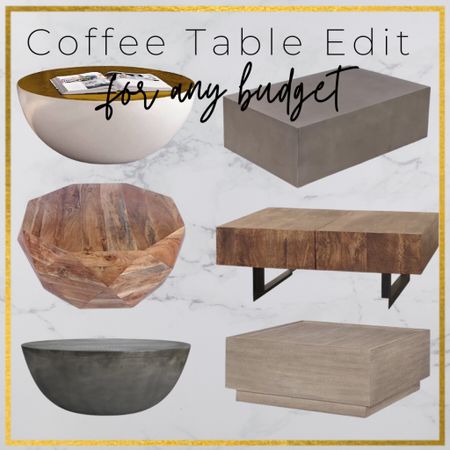 Coffee table Edit for any budget!!  Cube coffee table. Round coffee table. Modern style. Traditional style. Solid coffee table. Wood. Metal. Design. Amazon home. Wayfair home  

#LTKfamily #LTKhome