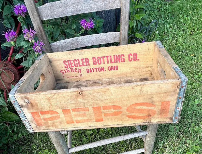 Vintage Pepsi Crate, Wooden Soda Pop Case, Storage Display, Rustic Wood Box | Etsy (Global)