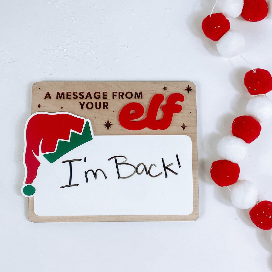 Elf Message Board | Elf Decor| Shelf Message| Christmas Holiday | Elf Tradition | Etsy (US)
