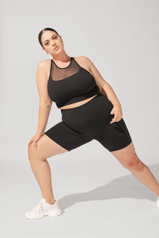 Supersculpt Biker Short with Pockets (Pet Hair Resistant) - Black | POPFLEX