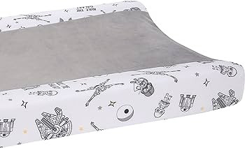 Lambs & Ivy Star Wars Millennium Falcon White/Gray Soft Changing Pad Cover | Amazon (US)