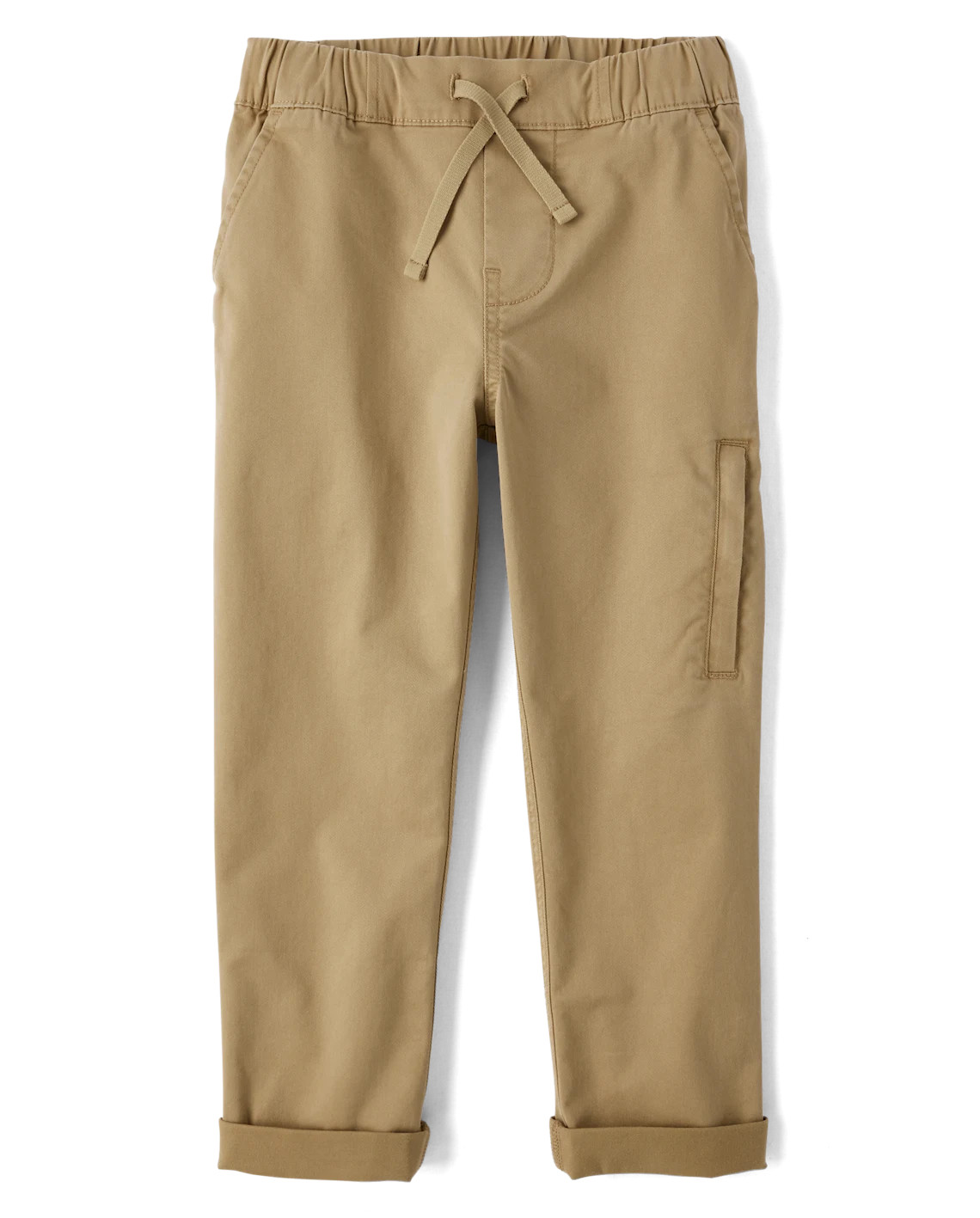 Boys Stretch Roll Cuff Pull On Chino Pants - tan | The Children's Place