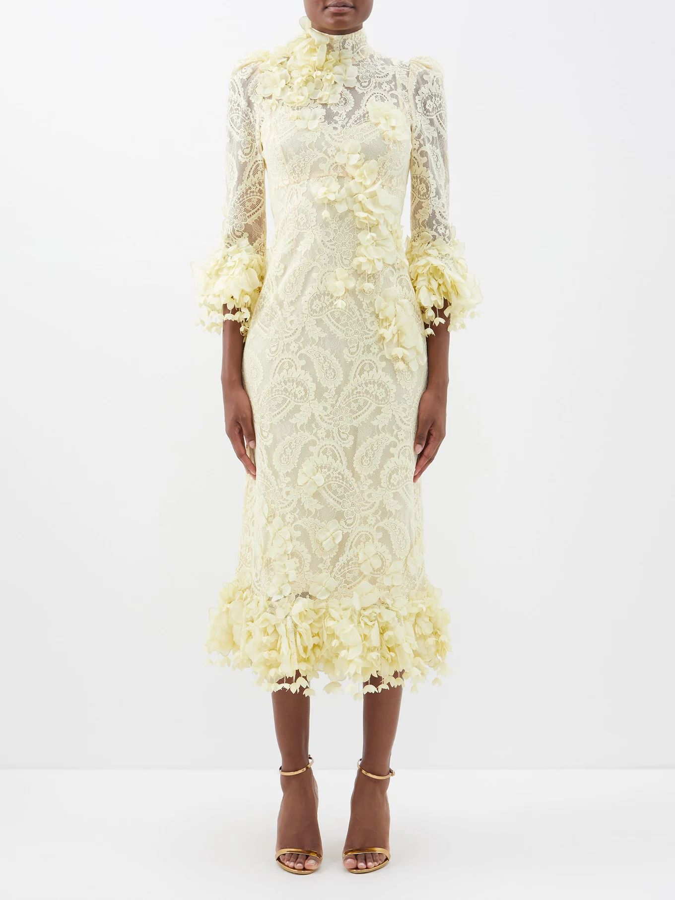 High Tide paisley-lace cotton-blend midi dress | Matches (US)