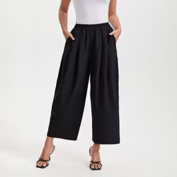 Women's Mid-Rise Balloon Trousers - A New Day™ Black | Target