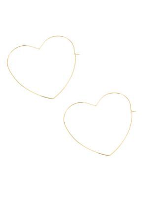 BCBGeneration - Angeleno Summer Large Heart Hoop Earrings | Lord & Taylor
