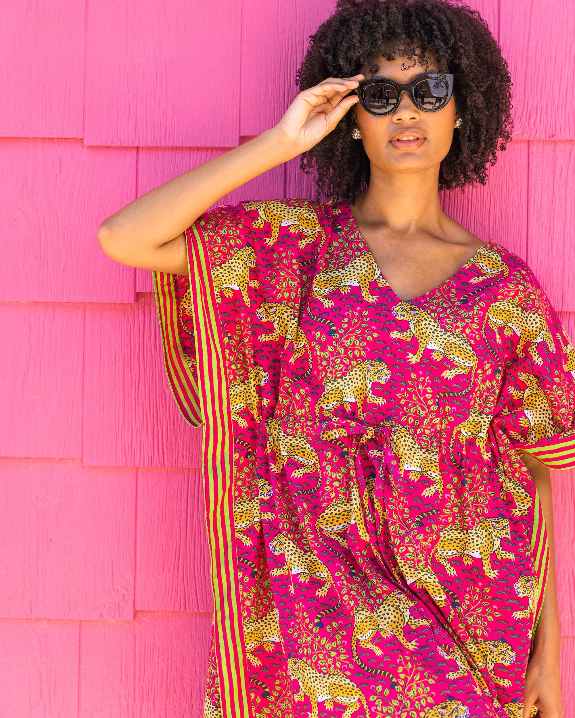 Bagheera - Let's Cruise Caftan - Hot Pink | Printfresh