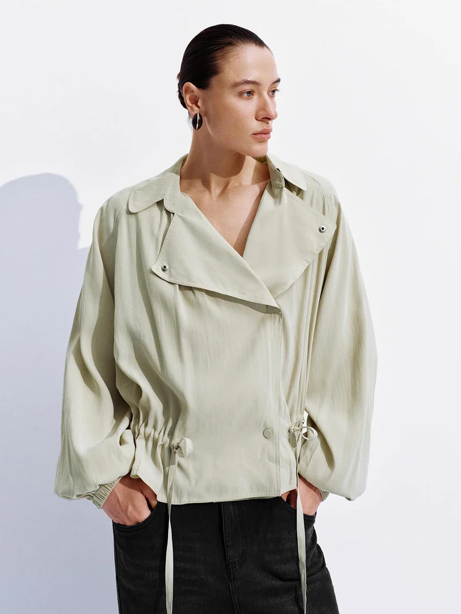 Drawstring Asymmetric Wrap Jackets | Urban Revivo