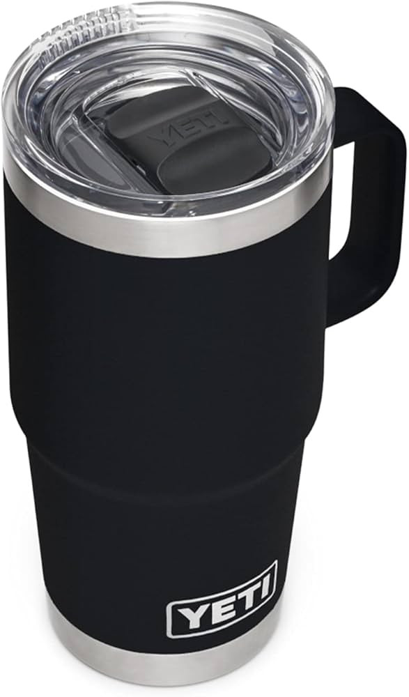 YETI Rambler 20 oz Travel Mug, Stainless Steel, Vacuum Insulated with Stronghold Lid, Black | Amazon (US)