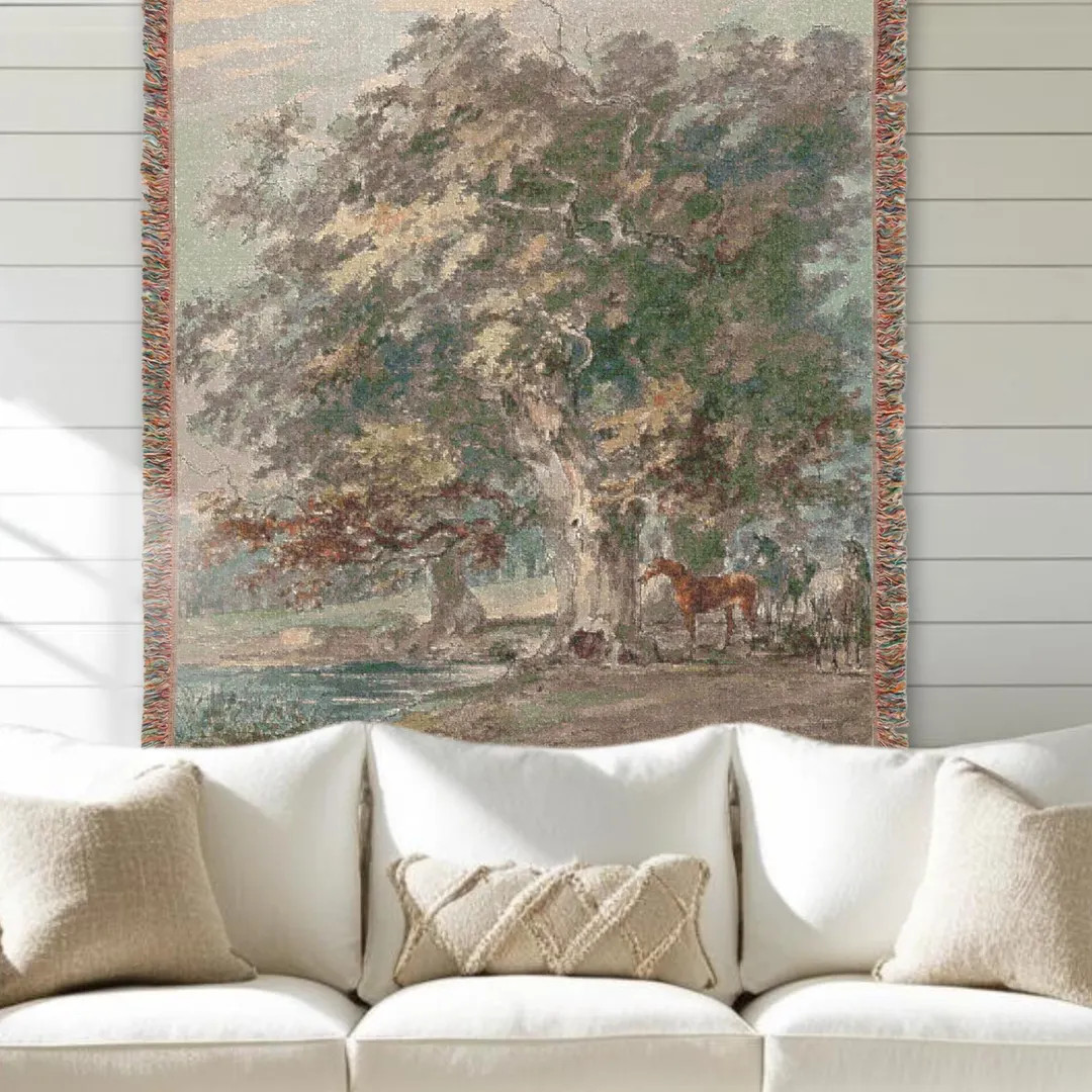 Vintage Tree Landscape Large Woven Tapestry for Bedroom Modern Farmhouse Cottage Decor Gift Vinta... | Etsy (US)