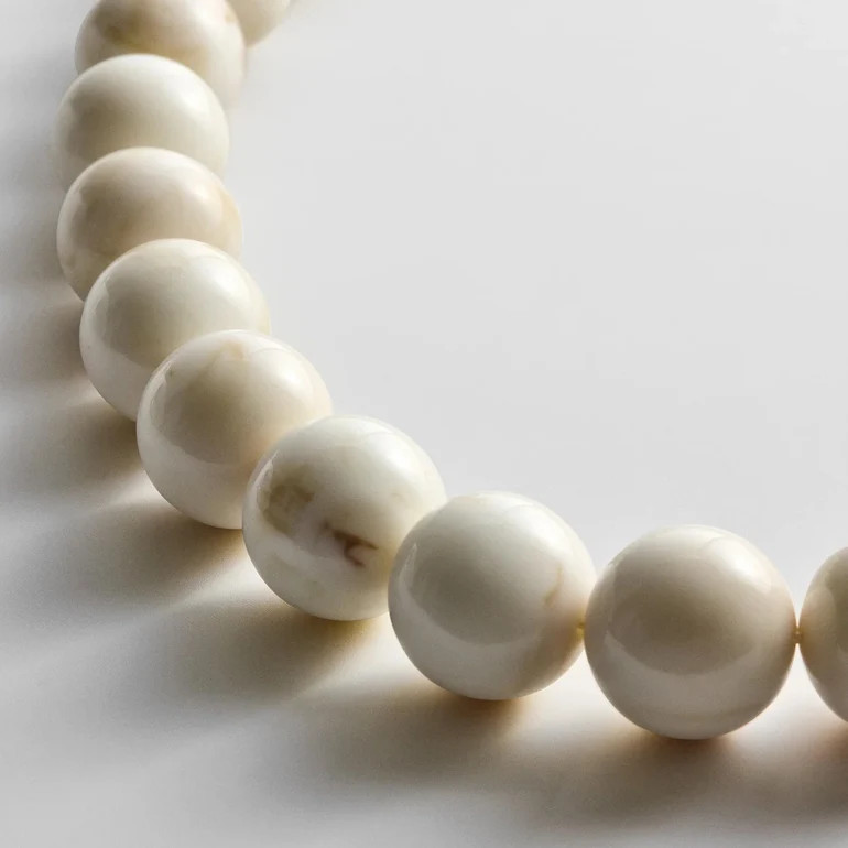 Jane Beaded Necklace - Smoky Ivory Quartz | BaubleBar