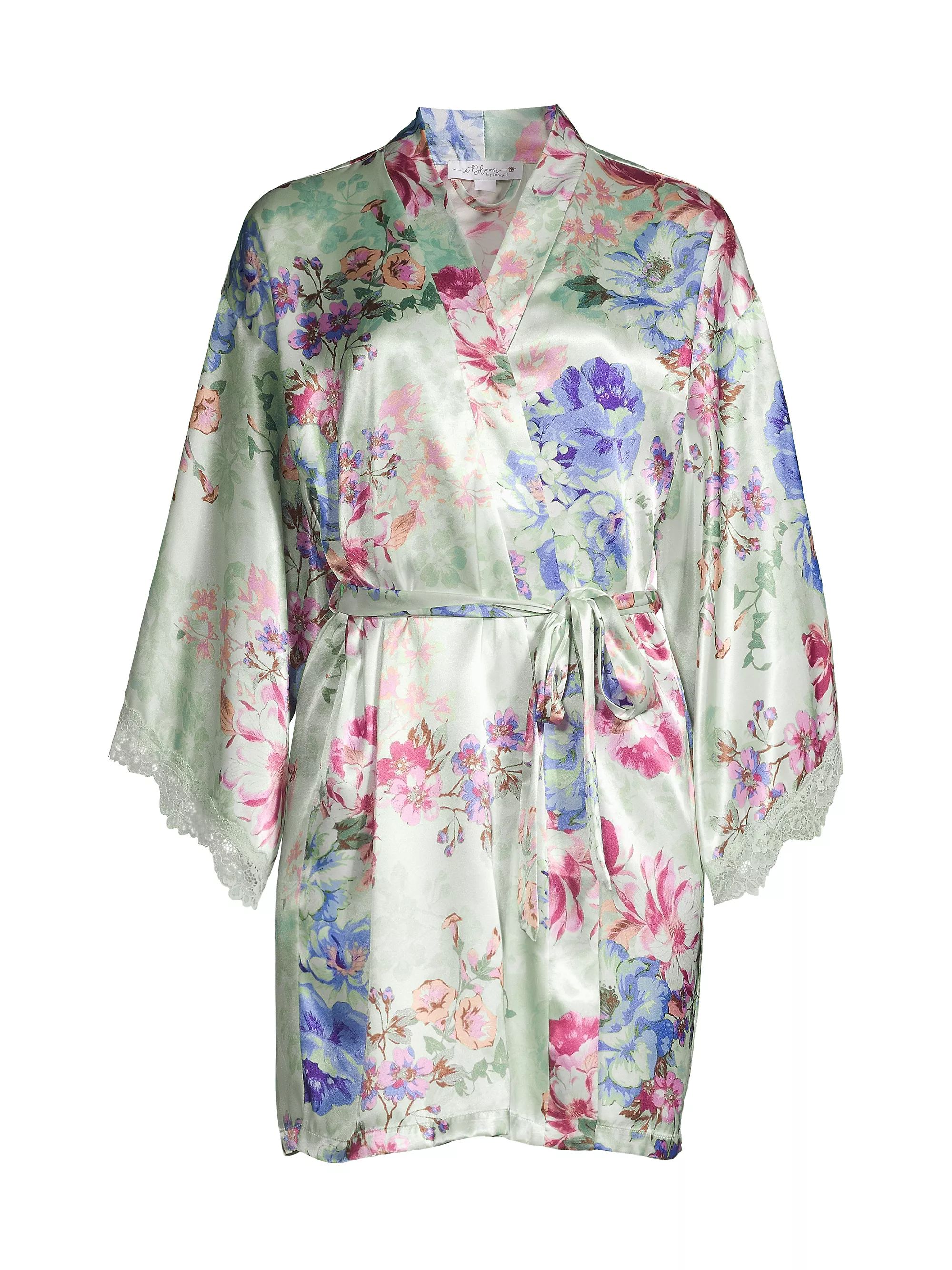 Madelyn Floral Satin & Lace Robe | Saks Fifth Avenue