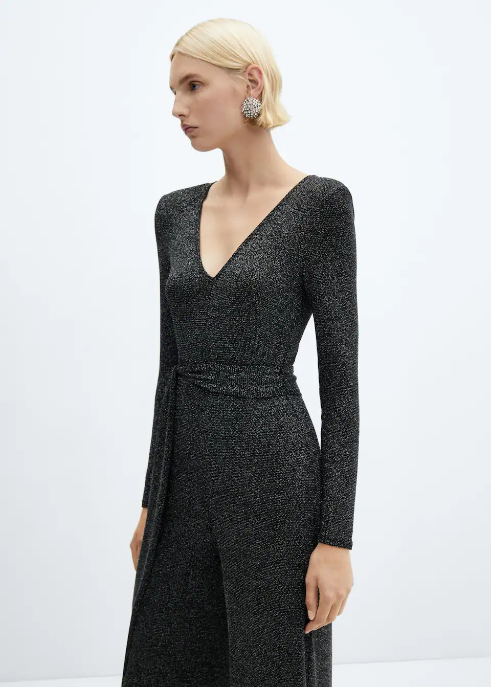 Abito a tuta lurex cintura | Mango IT