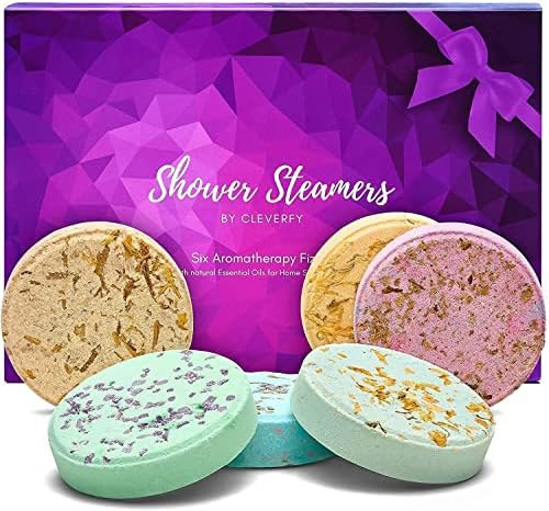 Cleverfy Shower Steamers Aromatherapy - Purple Box of 6 Shower Bombs - Easter Basket Stuffers for... | Amazon (US)