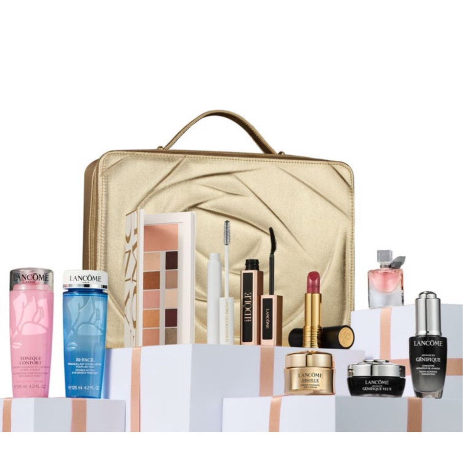 Check out this Lancome, you beauty box. $588 dolarw value for $79 and comes with a free gift while supplies last! 

#LTKHoliday #LTKSeasonal #LTKGiftGuide