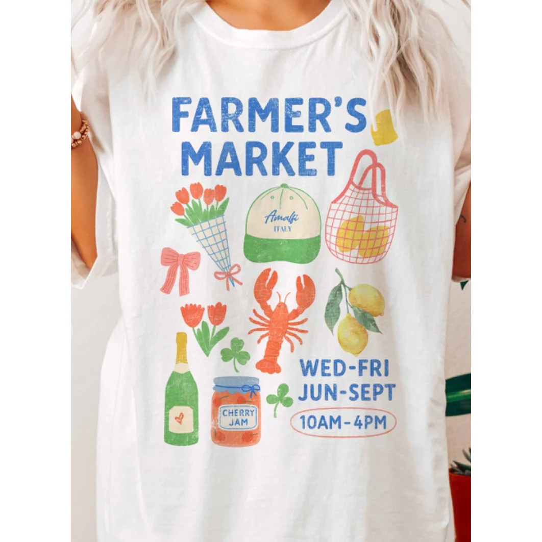 Amalfi Farmers Market Graphic Tee | Southern Roots Clothing Co.