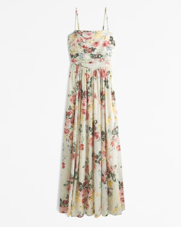 The A&F Emerson Lace-Up Back Maxi Dress | Abercrombie & Fitch (US)