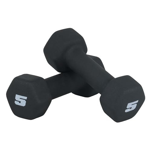 CAP Barbell Neoprene Dumbbell Weights, 5 lb Pair, Black | Amazon (US)