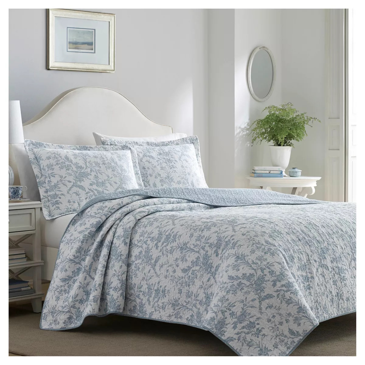 Laura Ashley Amberley Quilt Set Blue | Target