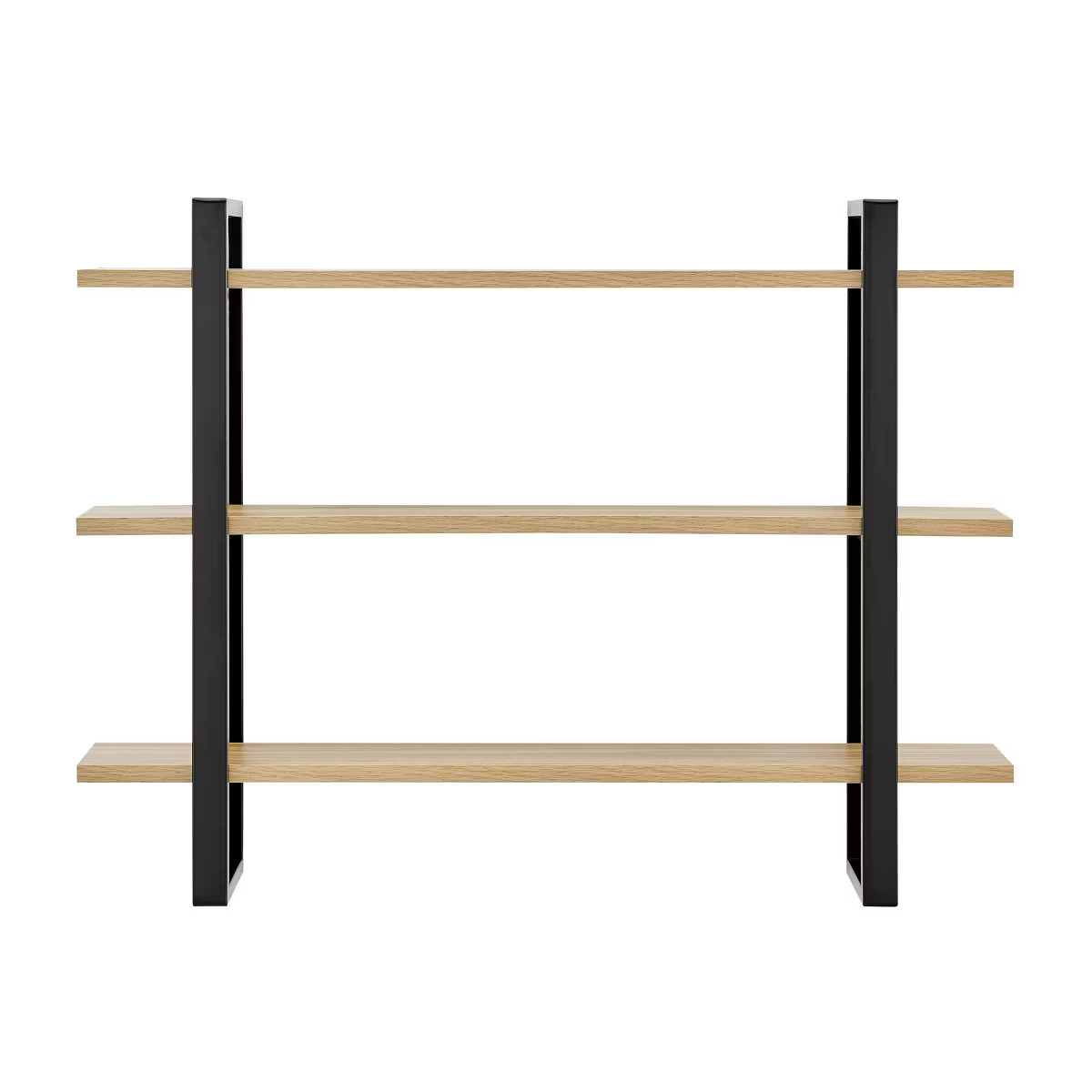 Danya B. 35.5" x 31.5" Rio 3 Tier Floating Bracket Wall Shelf Chestnut: Mid-Century Modern MDF & ... | Target