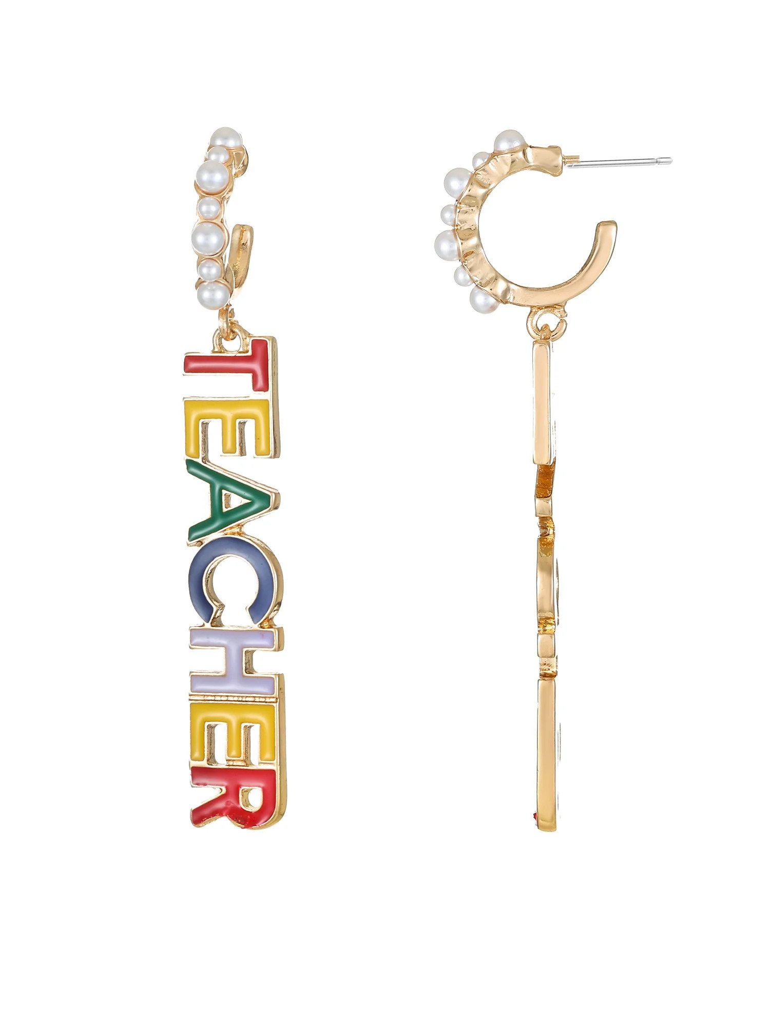 Packed Party Goldtone Teacher's Pet Earrings, Female, 1 Pair | Walmart (US)