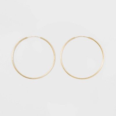 Gold Over Sterling Silver Endless Hoop Fine Jewelry Earrings - A New Day™ Gold | Target