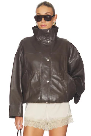Rohe Reinvented Leather Jacket in Earth from Revolve.com | Revolve Clothing (Global)