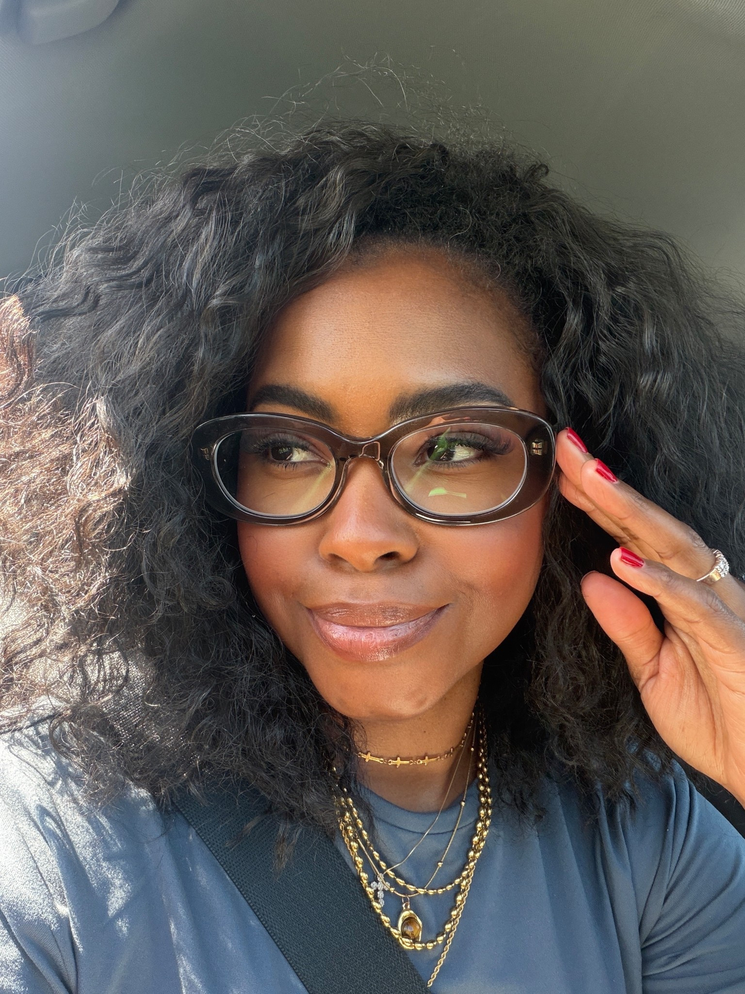 Details on my blue light glasses. They are showing as sunglasses but can be customized for blue light or RX glasses  