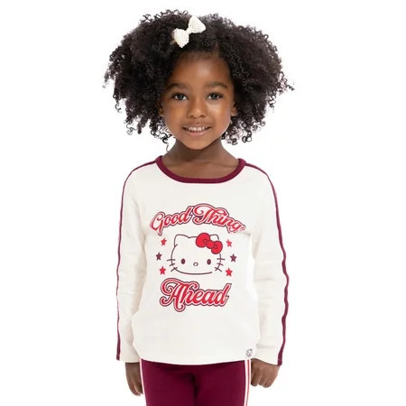 Wonder Nation Hello Kitty Baby and Toddler Girls Cotton Graphic Tee with Long Sleeves, Sizes 12M-3T | Walmart (US)