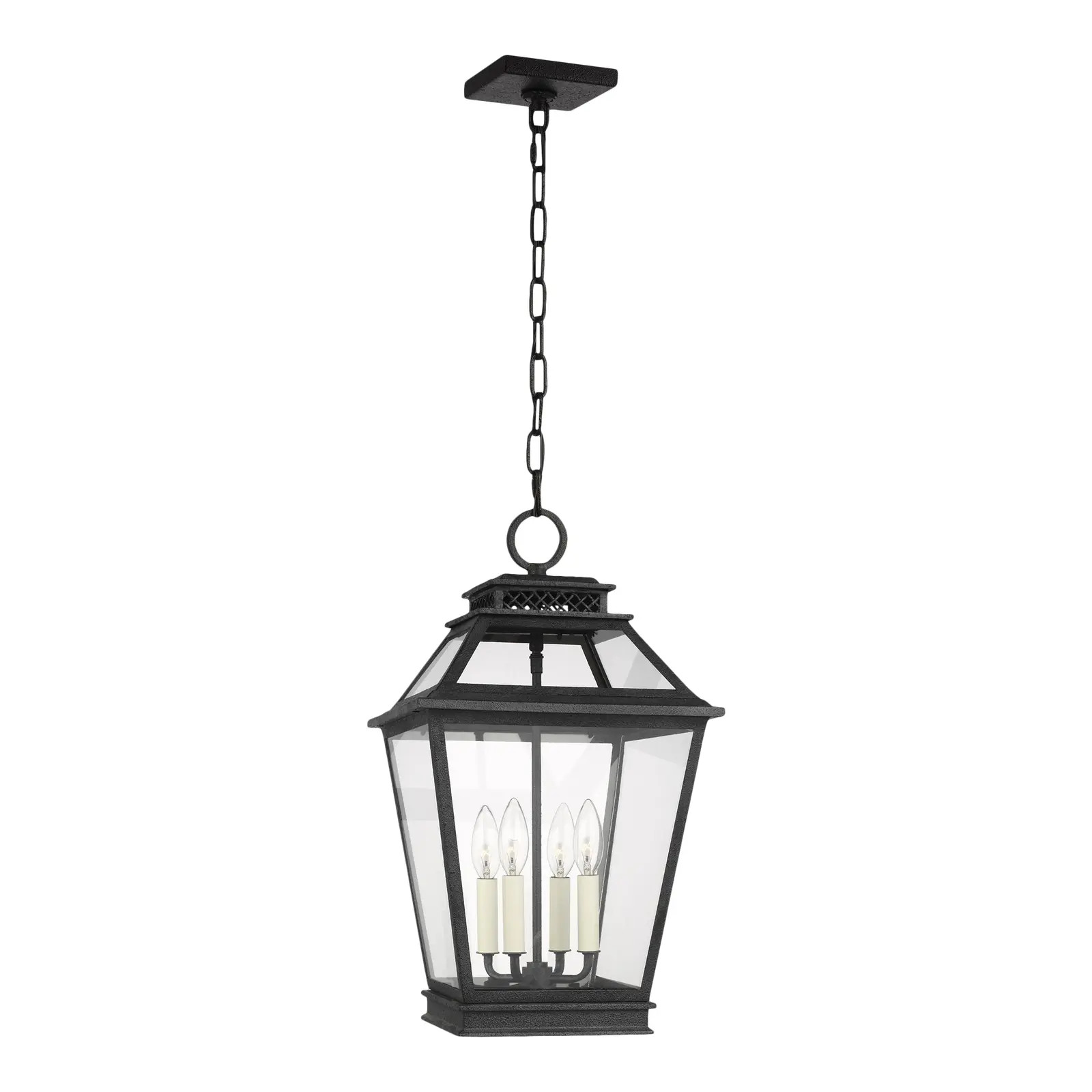 Chapman & Myers by Generation Lighting Falmouth Hanging Lantern, Slate Gray | Chairish
