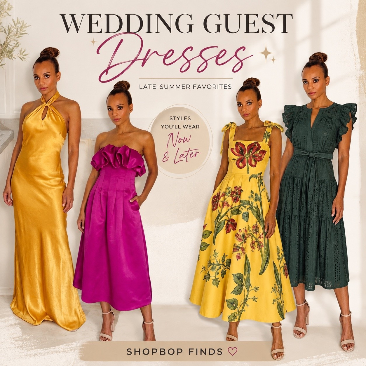 Wedding guest season is calling 💍✨ Sharing some of my favorite Shopbop dresses for late-summer celebrations, date nights, vacations & special occasions. From statement florals to gorgeous satin, these are the dresses that make the outfit. 💕 Shop all my picks below!

#LTKWeddingGuest #LTKStyleTip #LTKSeasonal #WeddingGuestDress #Shopbop #SummerStyle #OccasionDresses

#LTKWedding #LTKootd #LTKgrwm