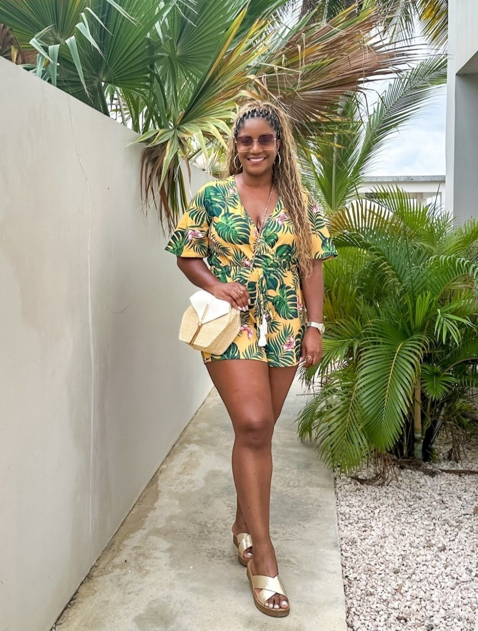 Tropical vibes all day 🌴☀️ This breezy printed romper is the perfect throw-on-and-go look for vacation, brunch, or sunny days out!tropical romper / vacation outfit women / palm print outfit / summer romper outfit / resort wear romper / beach vacation look / casual summer outfit / warm weather outfit / tropical print clothing / women’s vacation style / brunch outfit ideas / lightweight summer outfit / effortless style women / island outfit / sunny day outfit

#LTKootd #LTKSeasonal #LTKMidsize