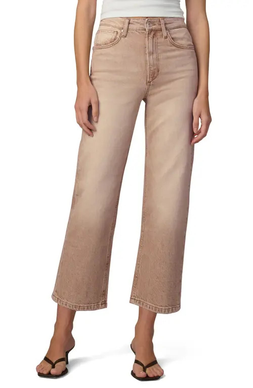 Joe's The Margot High Waist Crop Straight Leg Jeans in Washed Tannin at Nordstrom, Size 33 | Nordstrom