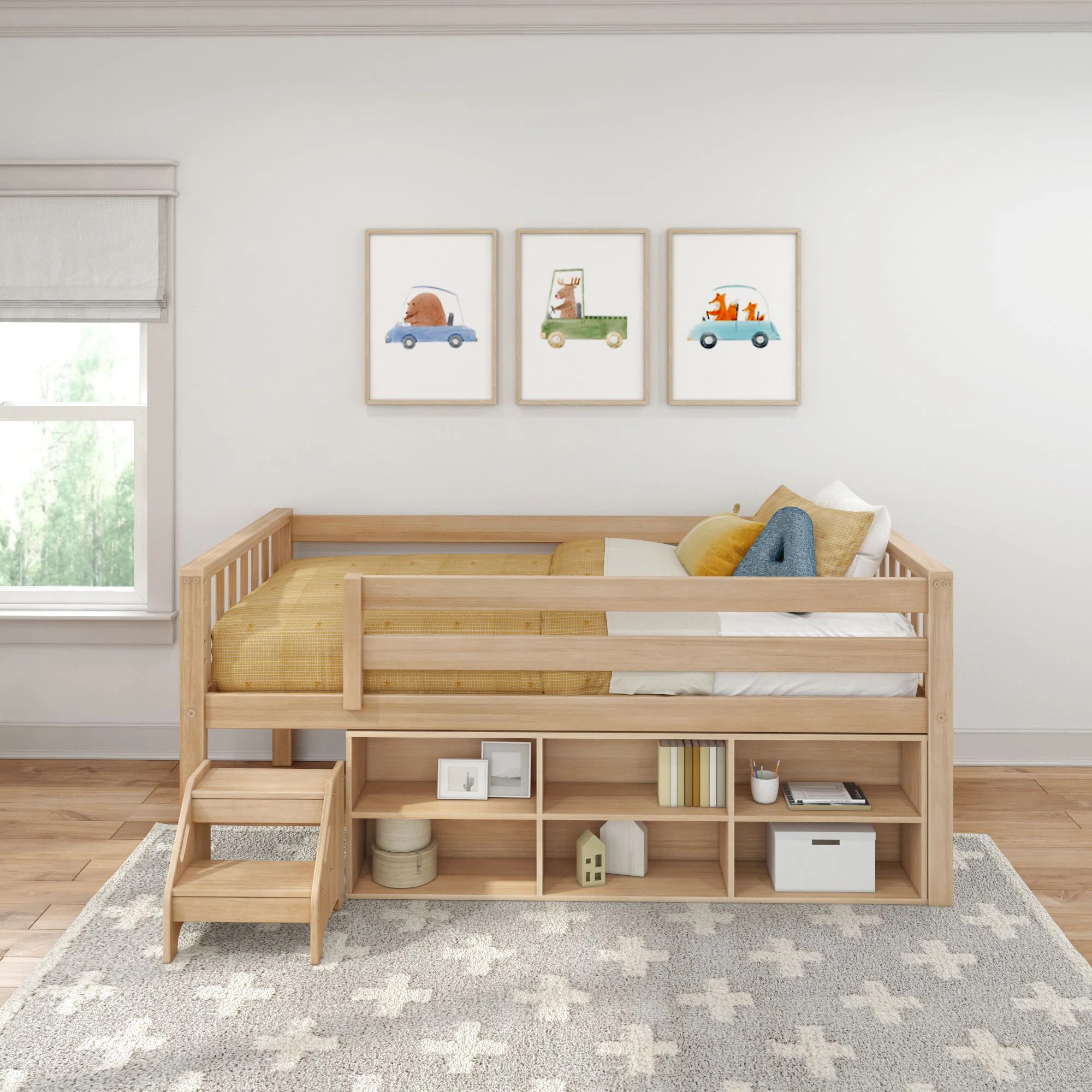 Soren Ultra Low Loft with Bookcase | Wayfair North America