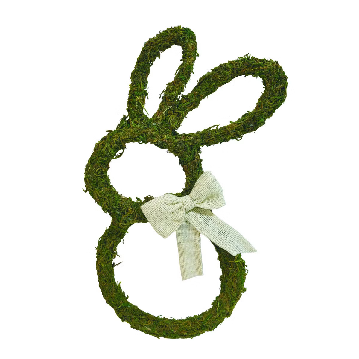 Transpac Natural Fiber 18.9" Easter Bunny Shaped Wreath | Target