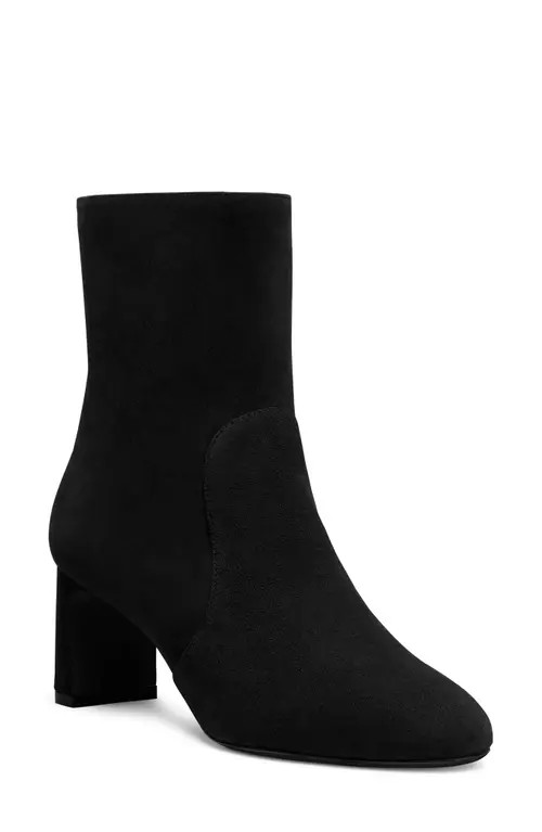 Stuart Weitzman Babette 60 Leather Bootie in Black Suede at Nordstrom, Size 8 | Nordstrom