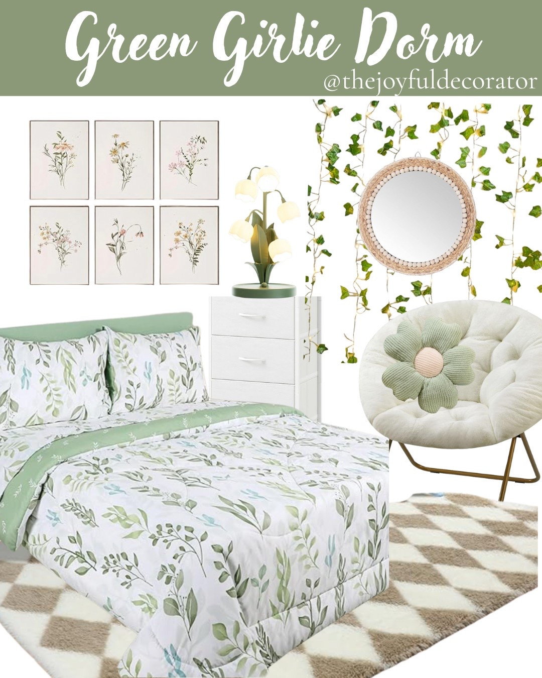 🍃Girls’ College Dorm room 🍃

For the gals that love plants, greenery and a bit of the boho vibe. I also included some extra items below that are not in this pic. 

#college #dormroomdecor #girlsdormroom

#LTKHome #LTKFindsUnder50 #LTKFindsUnder100