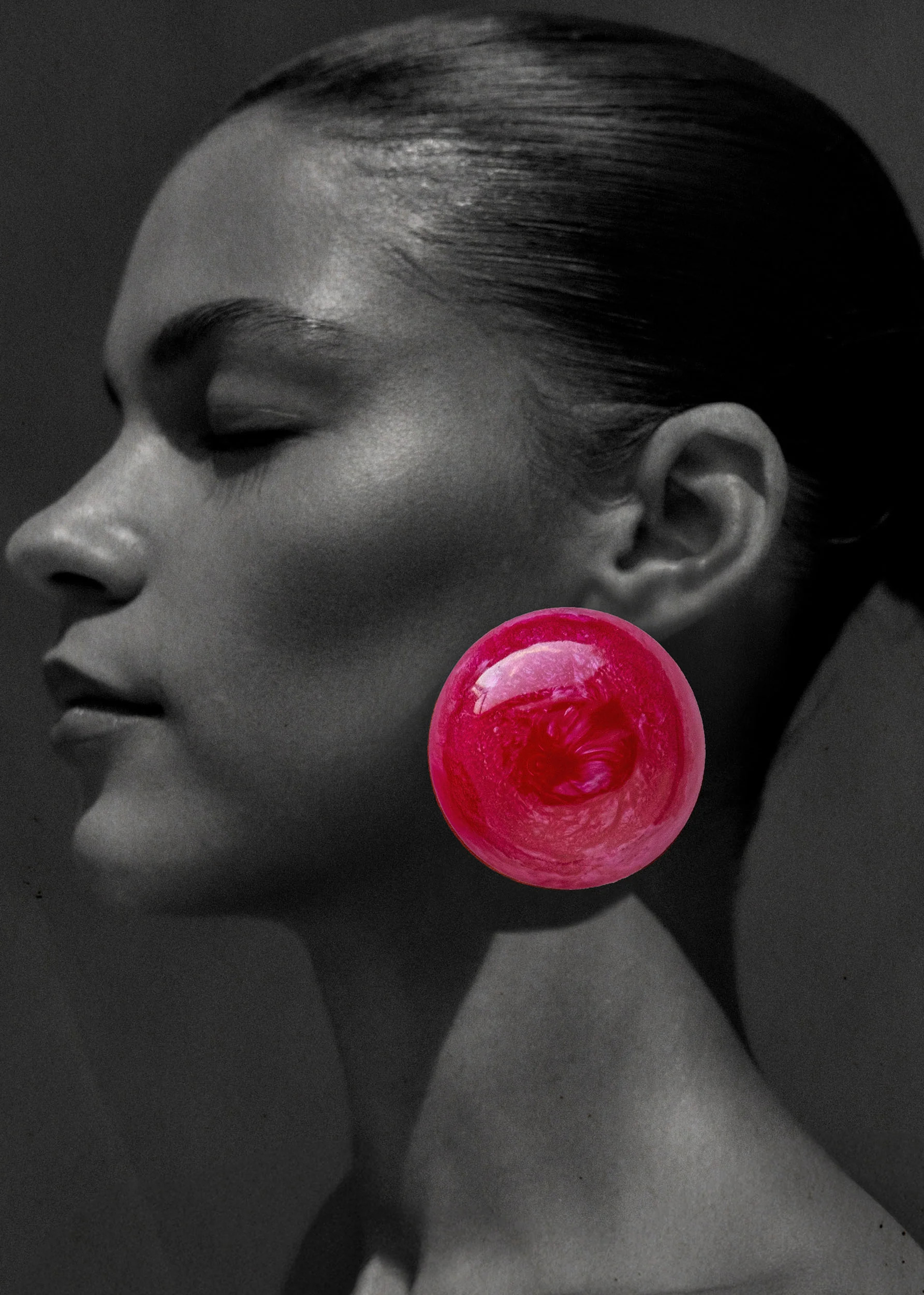 ANDREA IYAMAH TARA EARRING - RASPBERRY | ANDREA IYAMAH