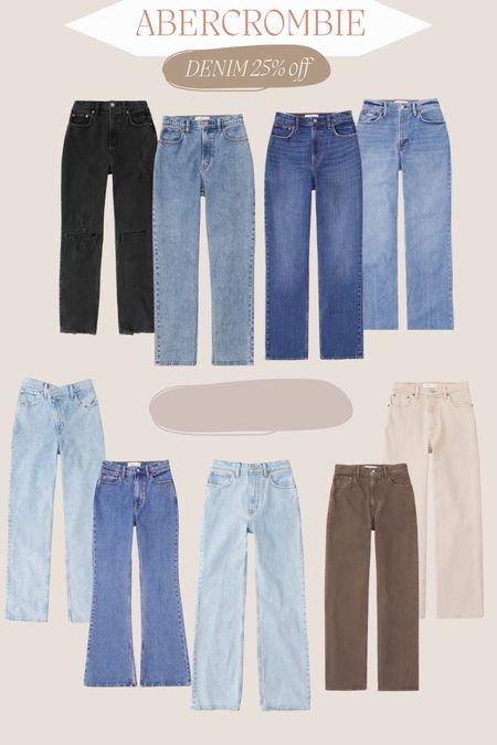 Abercrombie denim is 25% off plus additional with code DENIMAF! 

I wear true size in all my abercrombie denim! 