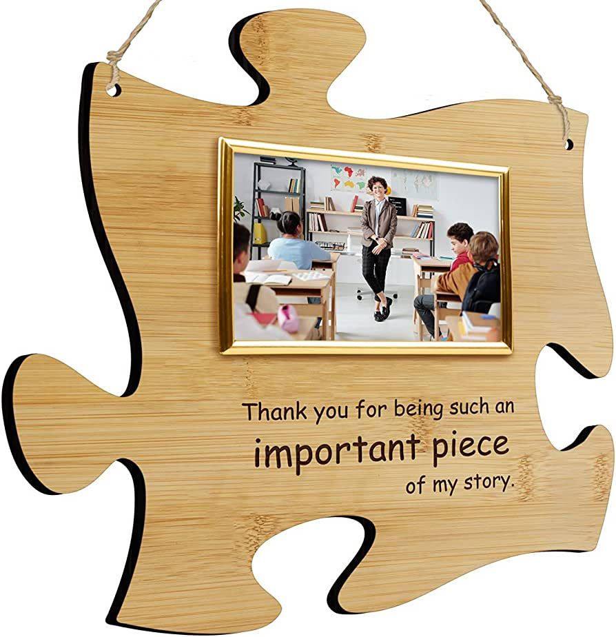 Thank You For Being A Piece Of My Story - Hanging Modern Acrylic Puzzle Piece Sign with 6 x 4" Pi... | Amazon (US)