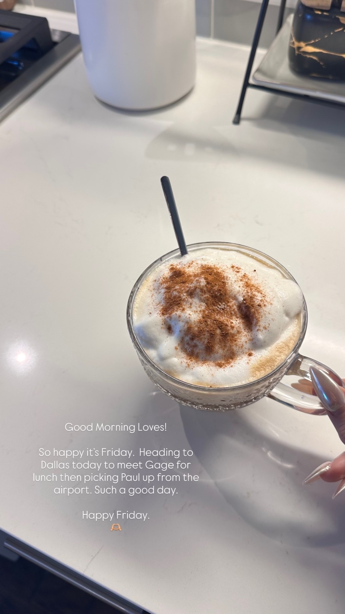 Good Morning Loves!

So happy it’s Friday.  Heading to Dallas today to meet Gage for lunch then picking Paul up from the airport. Such a good day. 

Happy Friday. 
🫶🏼

#FridayFeels #FaithAndJoy #Over40Community #ChristianEncouragement #LittleWins #JoyfulLiving #ChristianInfluencer #WeekendMindset

#LTKdayinmylife #LTKmorningroutine #LTKselfcare