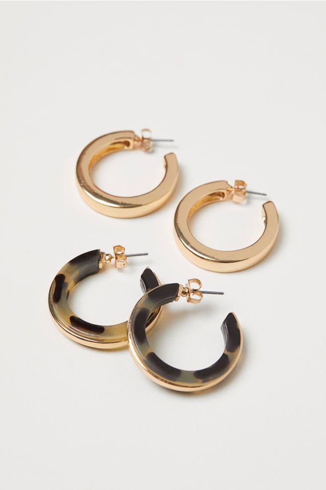 2 Pairs Hoop Earrings | H&M (US + CA)