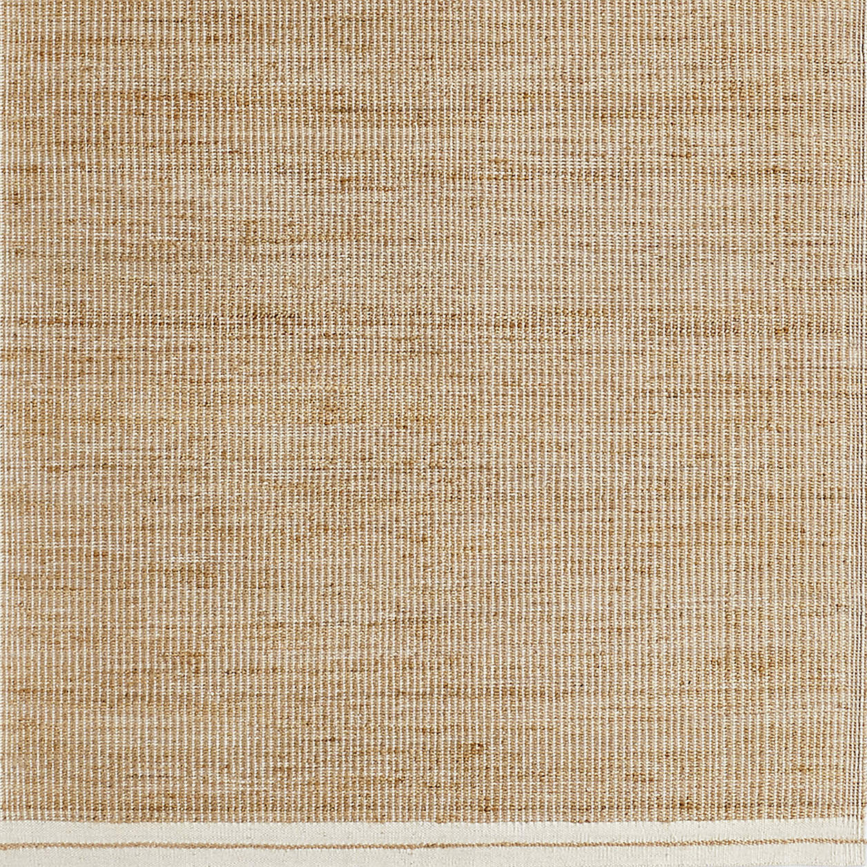 Santa Cruz Jute/Wool Blend Handwoven Cream Border Area Rug 8'x10' + Reviews | Crate & Barrel | Crate & Barrel