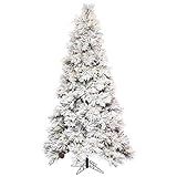 Vickerman 4.5' x 30" Flocked Atka Pine Slim Artificial Prelit Christmas Tree, Warm White Wide Angle  | Amazon (US)